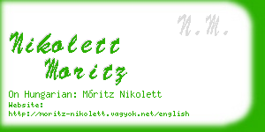 nikolett moritz business card