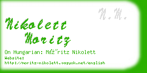 nikolett moritz business card